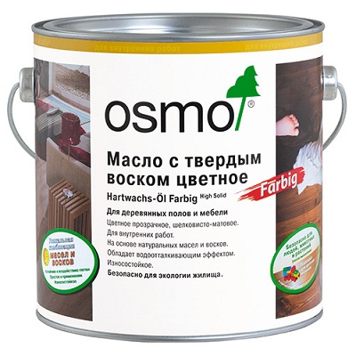 Масло с твердым воском HWO OSMO Farbig (внутренние работы) (3040-3075)